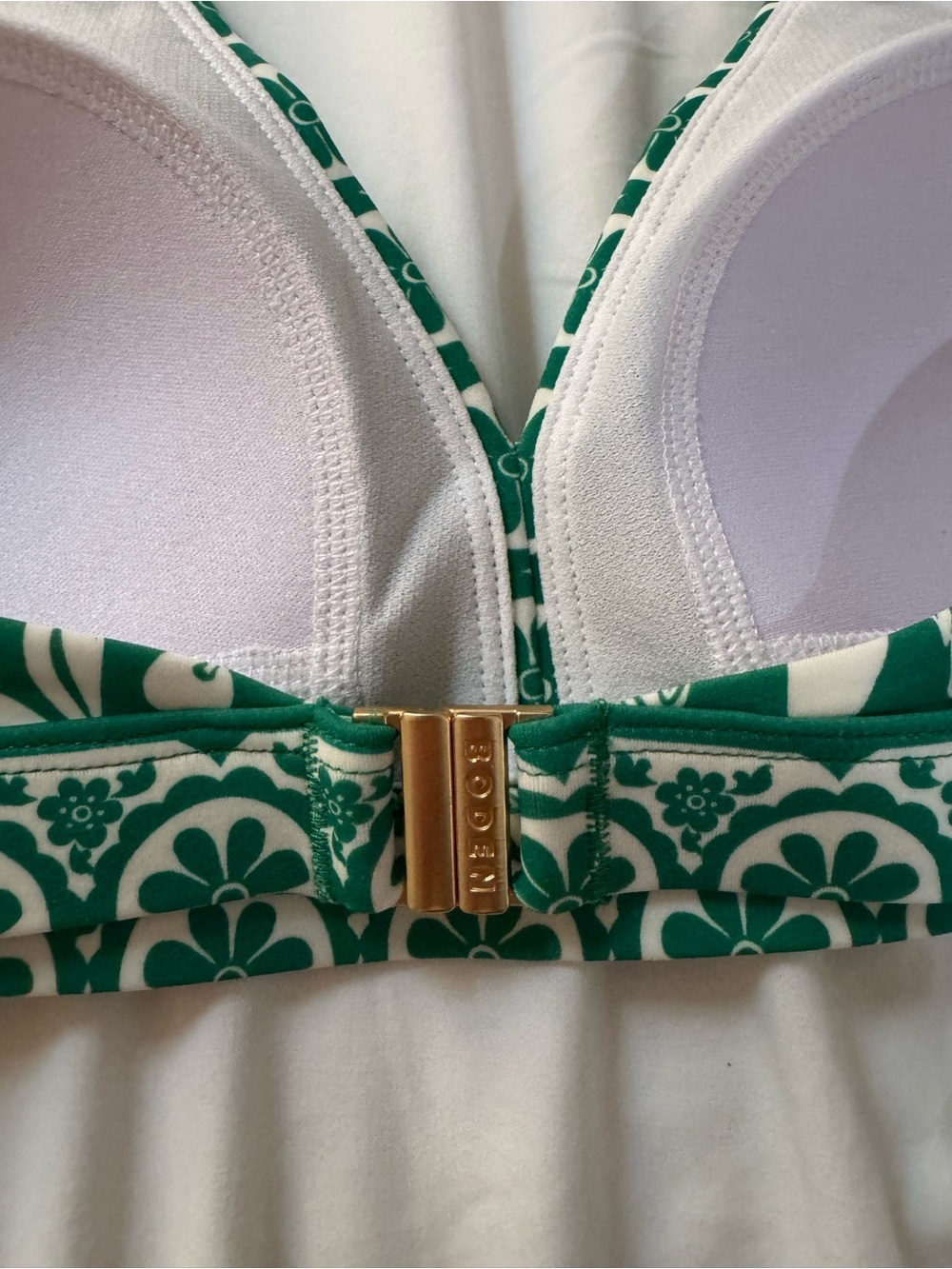 Boden Ios V Panel Bikini Top Rich Emerald Ornate Tropics US 2 UK 6 - Picture 5 of 12